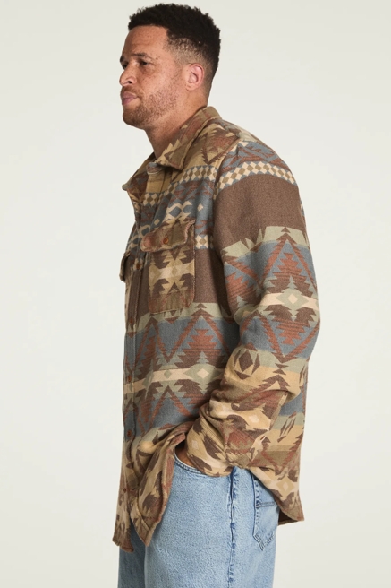 BIG AND TALL JACQUARD FLANNEL SHIRT, image 4