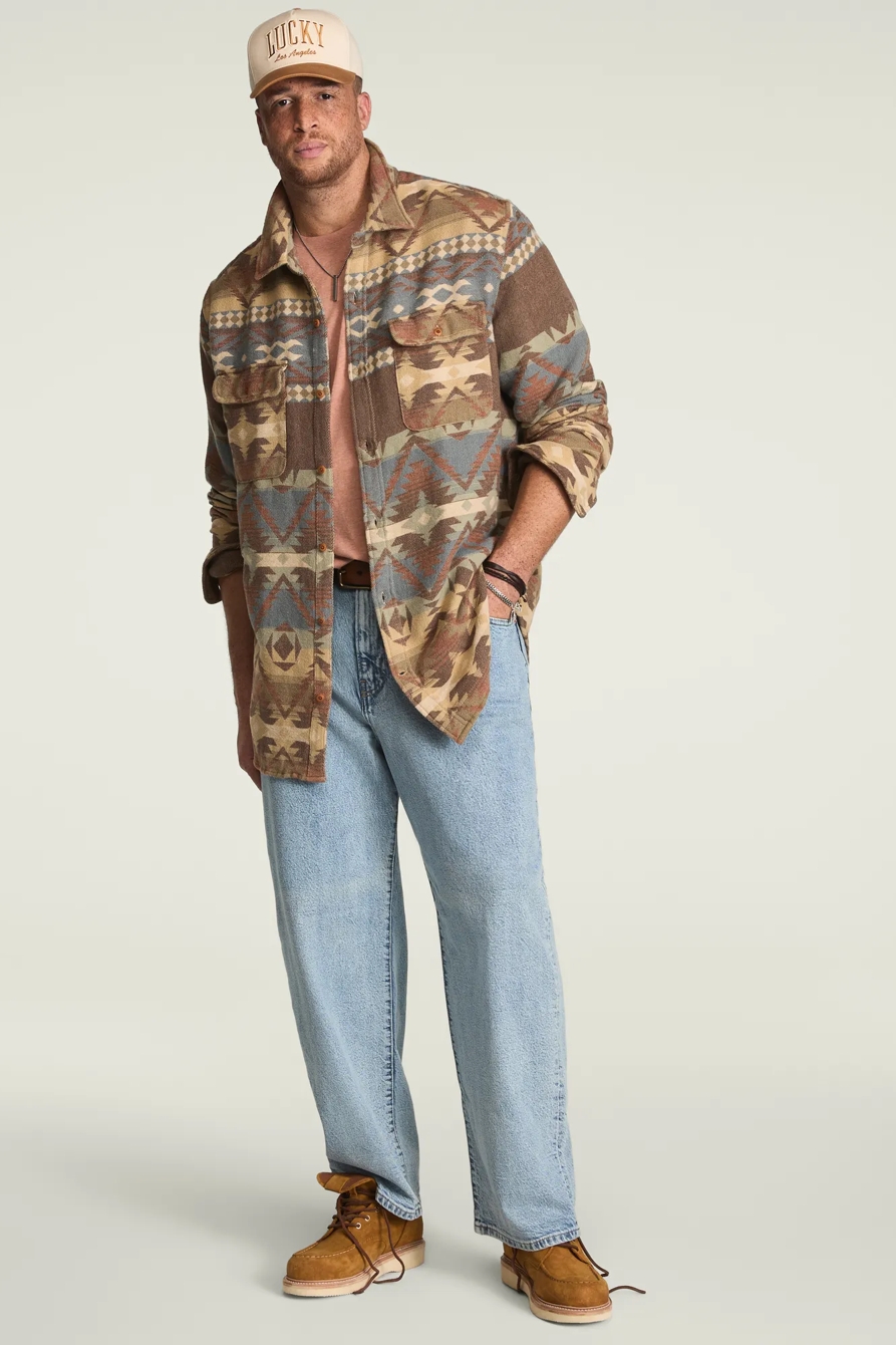 BIG AND TALL JACQUARD FLANNEL SHIRT, image 5