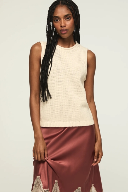 CREW NECK SWEATER TANK, image 1