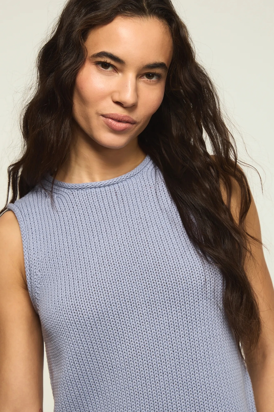 CREW NECK SWEATER TANK, image 2