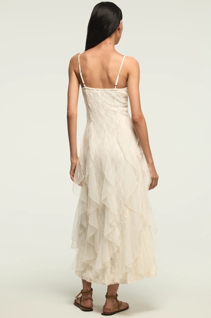 FESTIVAL LACE MIX MIDI DRESS, image 3