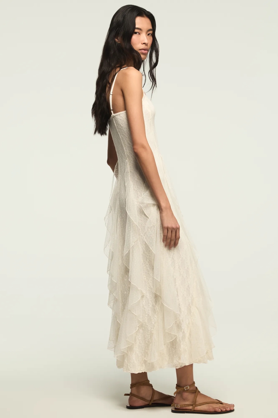 FESTIVAL LACE MIX MIDI DRESS, image 4