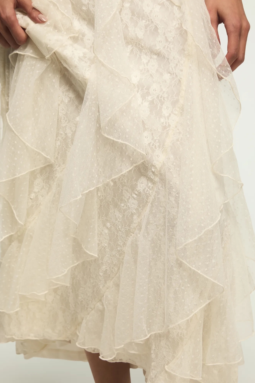 FESTIVAL LACE MIX MIDI DRESS, image 6