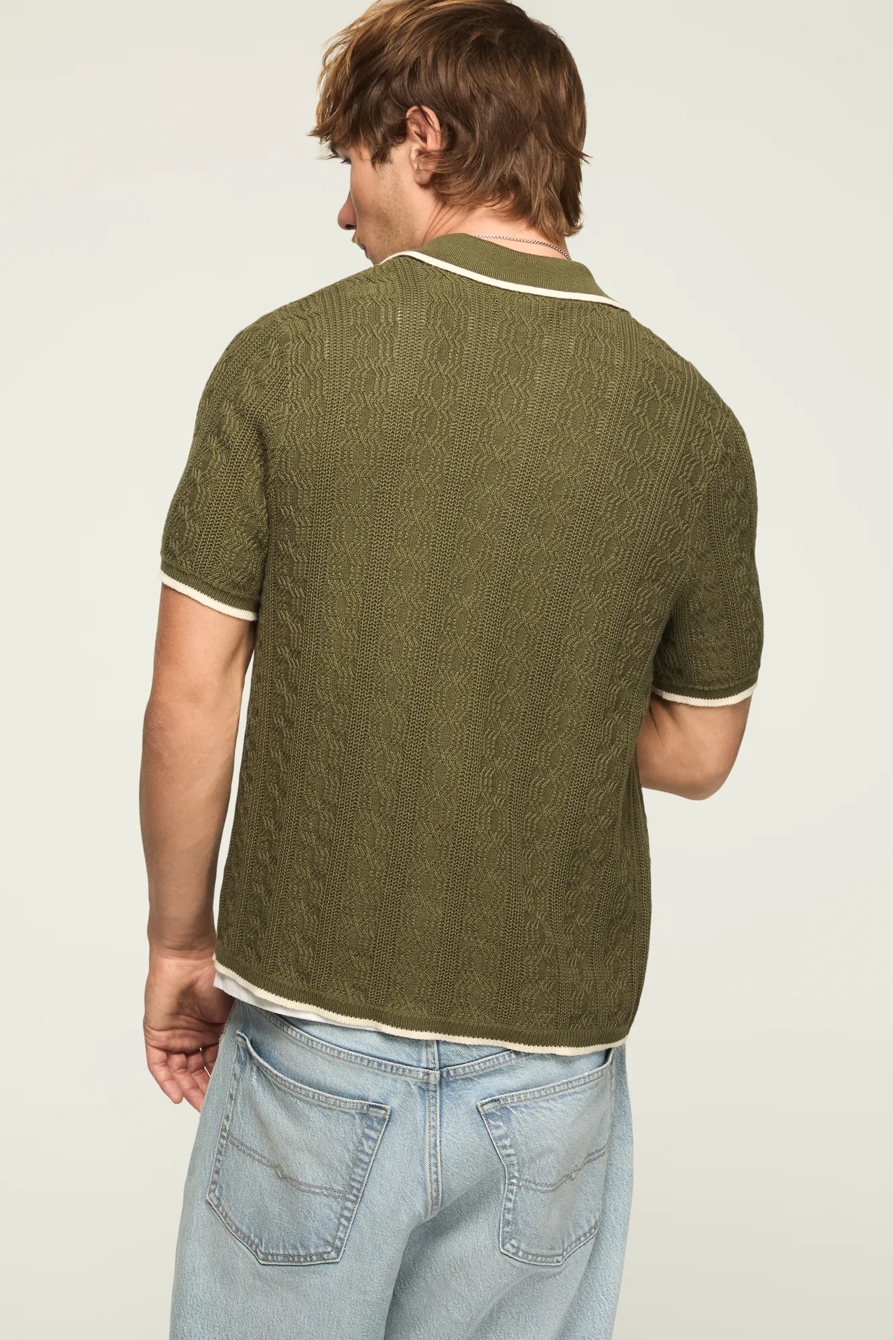 TIPPED BUTTON FRONT SWEATER, image 3