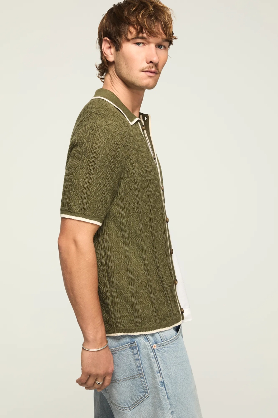 TIPPED BUTTON FRONT SWEATER, image 4