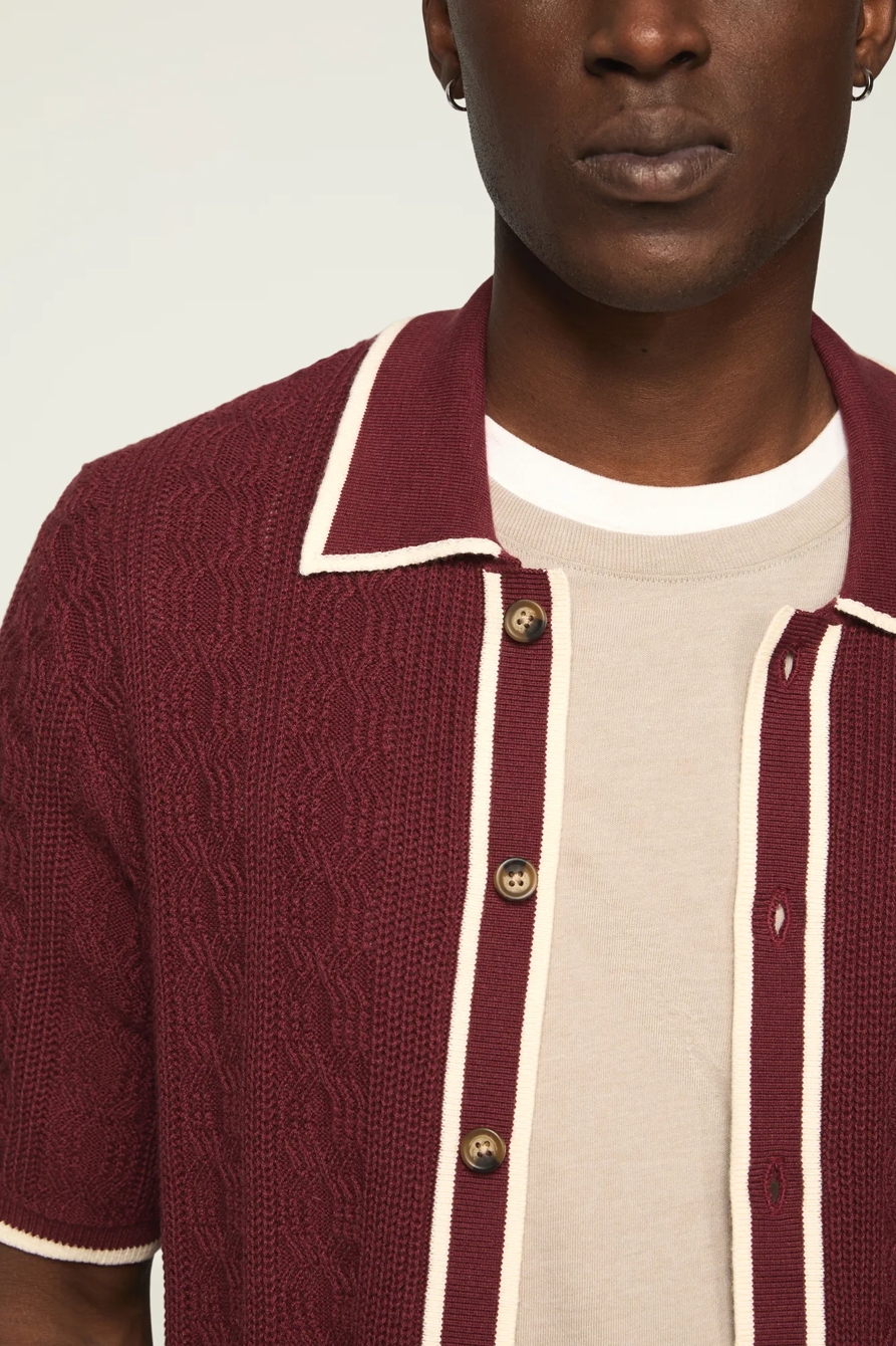 TIPPED BUTTON FRONT SWEATER, image 2