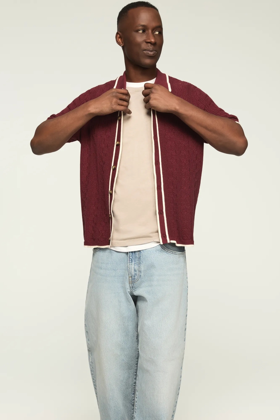 TIPPED BUTTON FRONT SWEATER, image 5