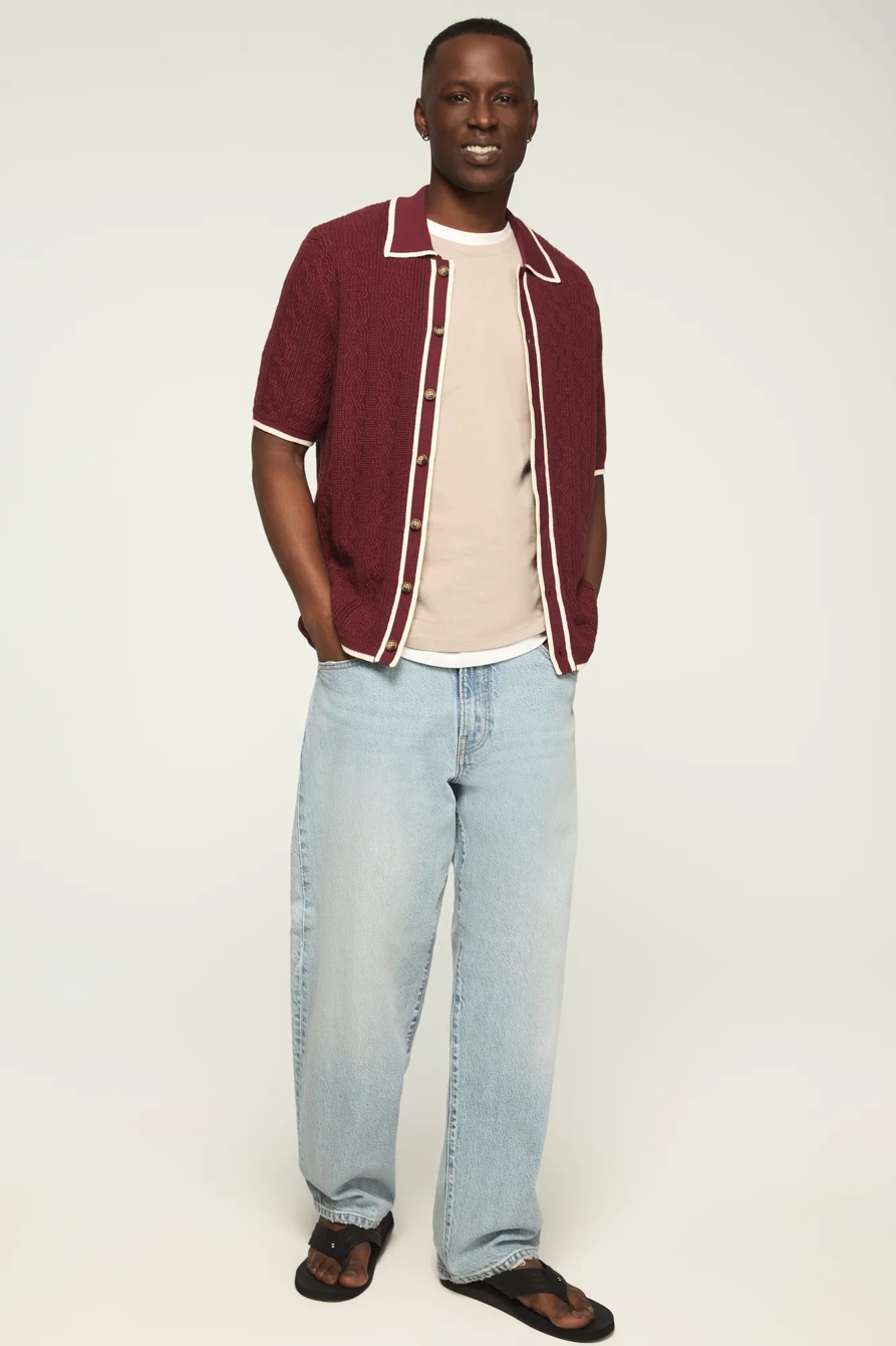 TIPPED BUTTON FRONT SWEATER, image 6