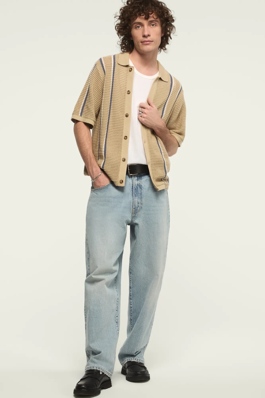 STRIPE BUTTON FRONT SWEATER, image 5