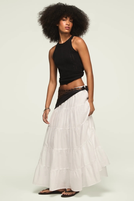 TIERED MAXI SKIRT, image 1