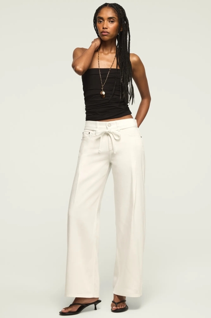 WIDE LEG LIQUID DENIM LUXE PALAZZO, image 1