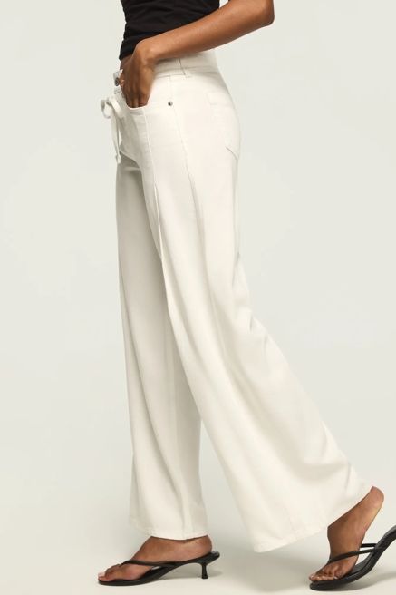 WIDE LEG LIQUID DENIM LUXE PALAZZO, image 4