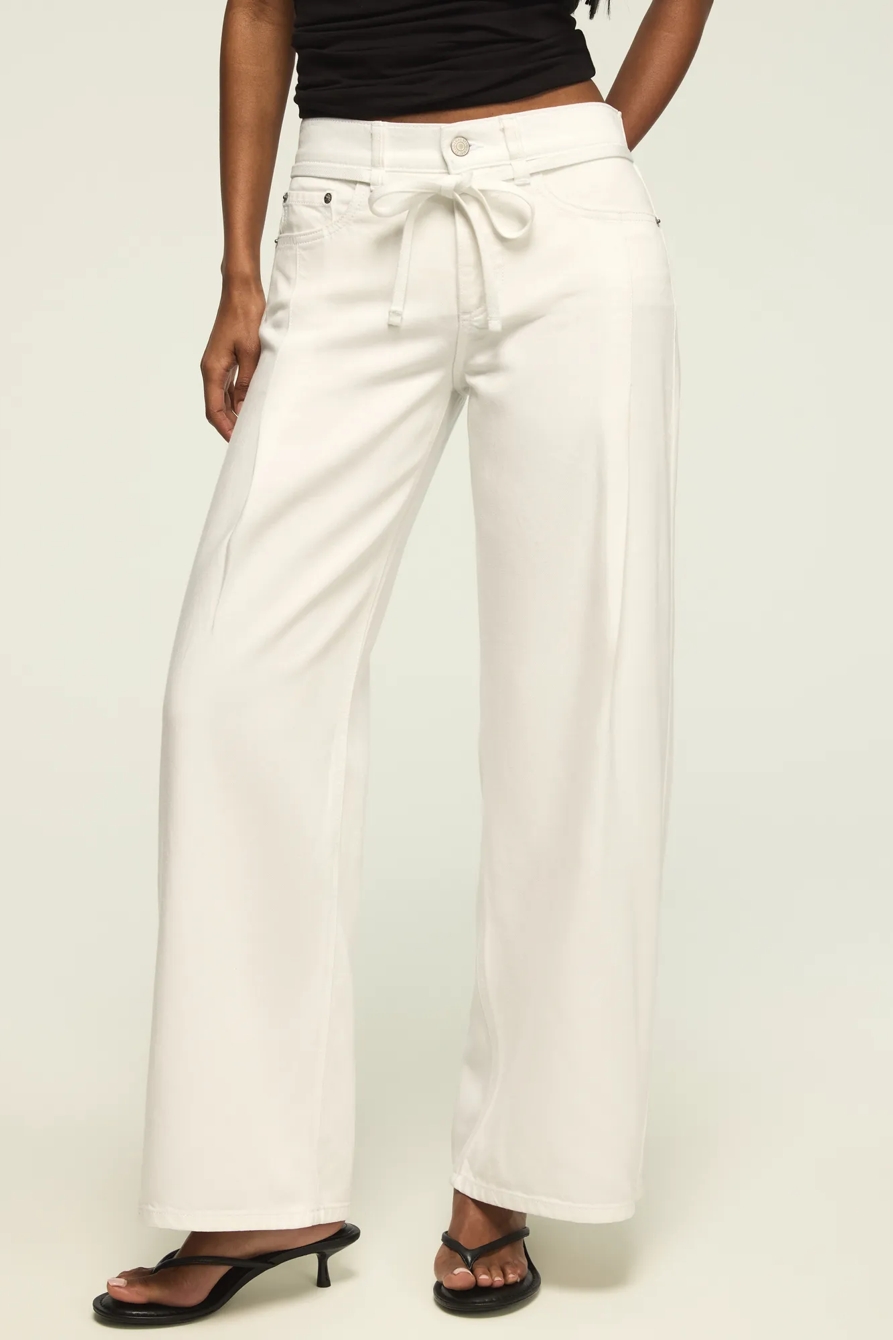 WIDE LEG LIQUID DENIM LUXE PALAZZO, image 5