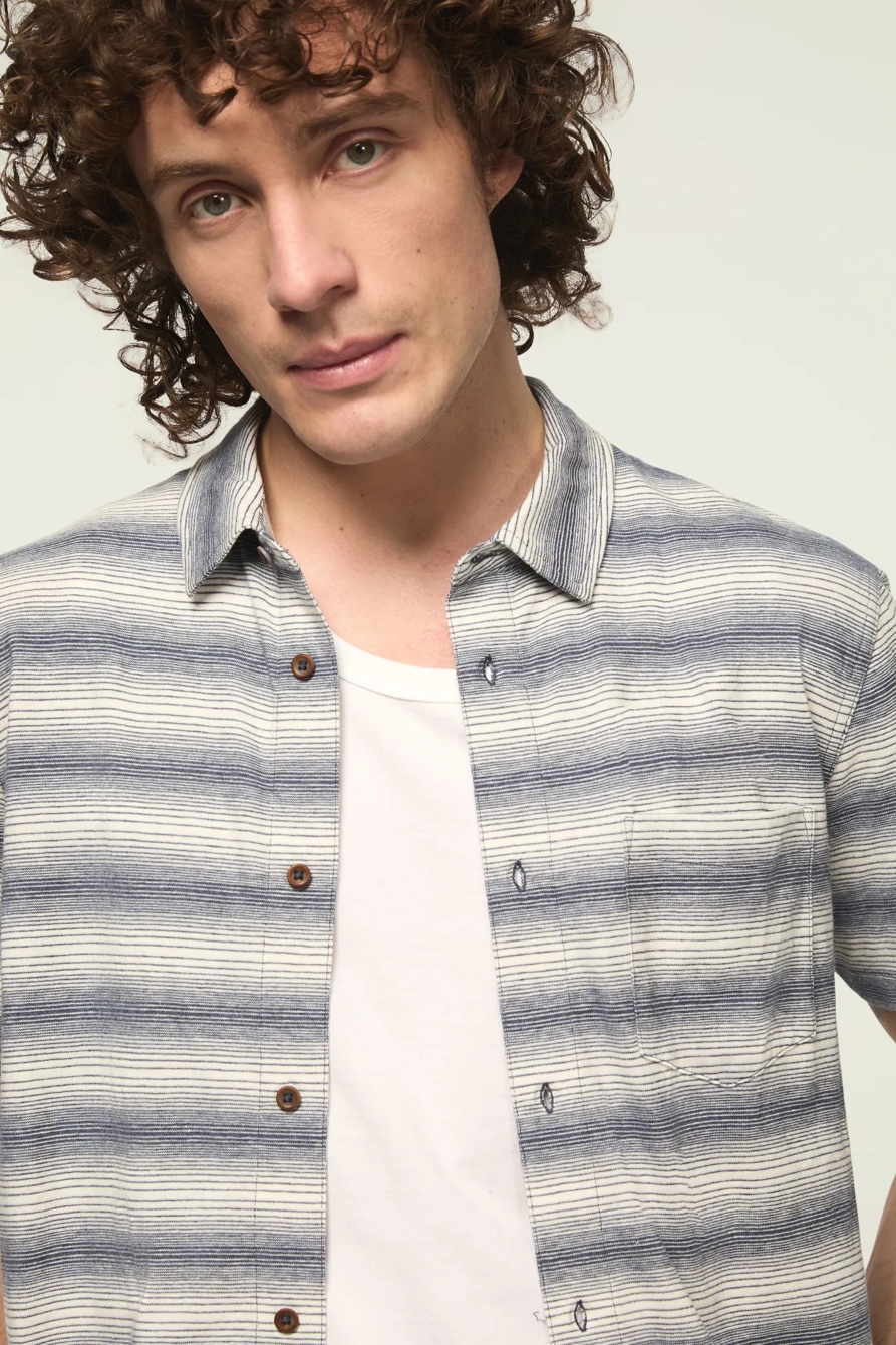 LINEN STRIPED SHORT SLEEVE SHIRT, image 2