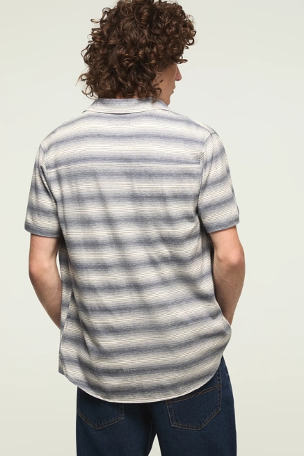LINEN STRIPED SHORT SLEEVE SHIRT, image 3