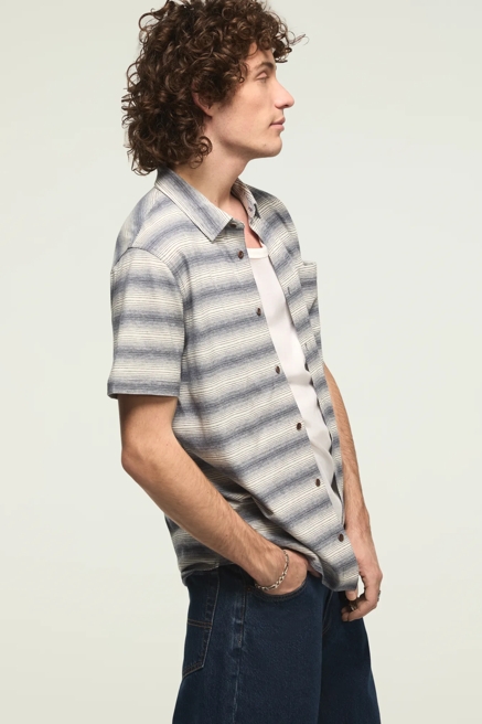 LINEN STRIPED SHORT SLEEVE SHIRT, image 4