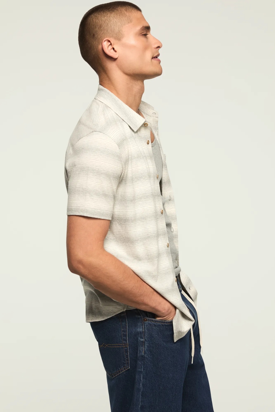 LINEN STRIPED SHORT SLEEVE SHIRT, image 4