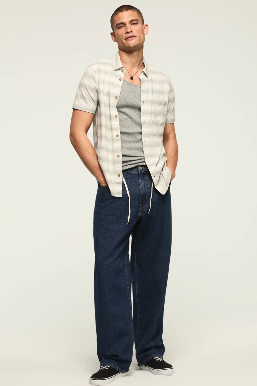 LINEN STRIPED SHORT SLEEVE SHIRT, image 5