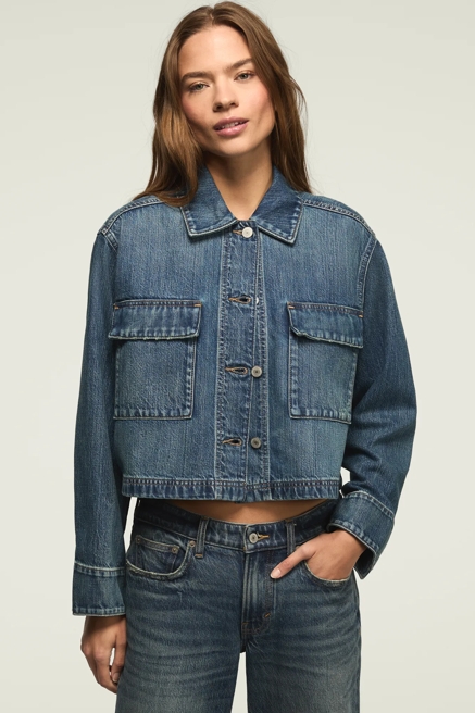 DENIM UTILITY JACKET, image 1