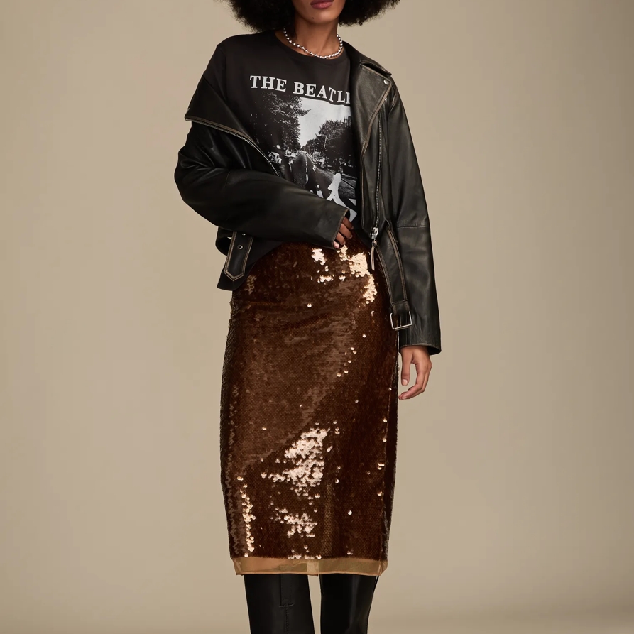 Lucky Brand Sequin Midi Skirt – Women’s Midi Skirts