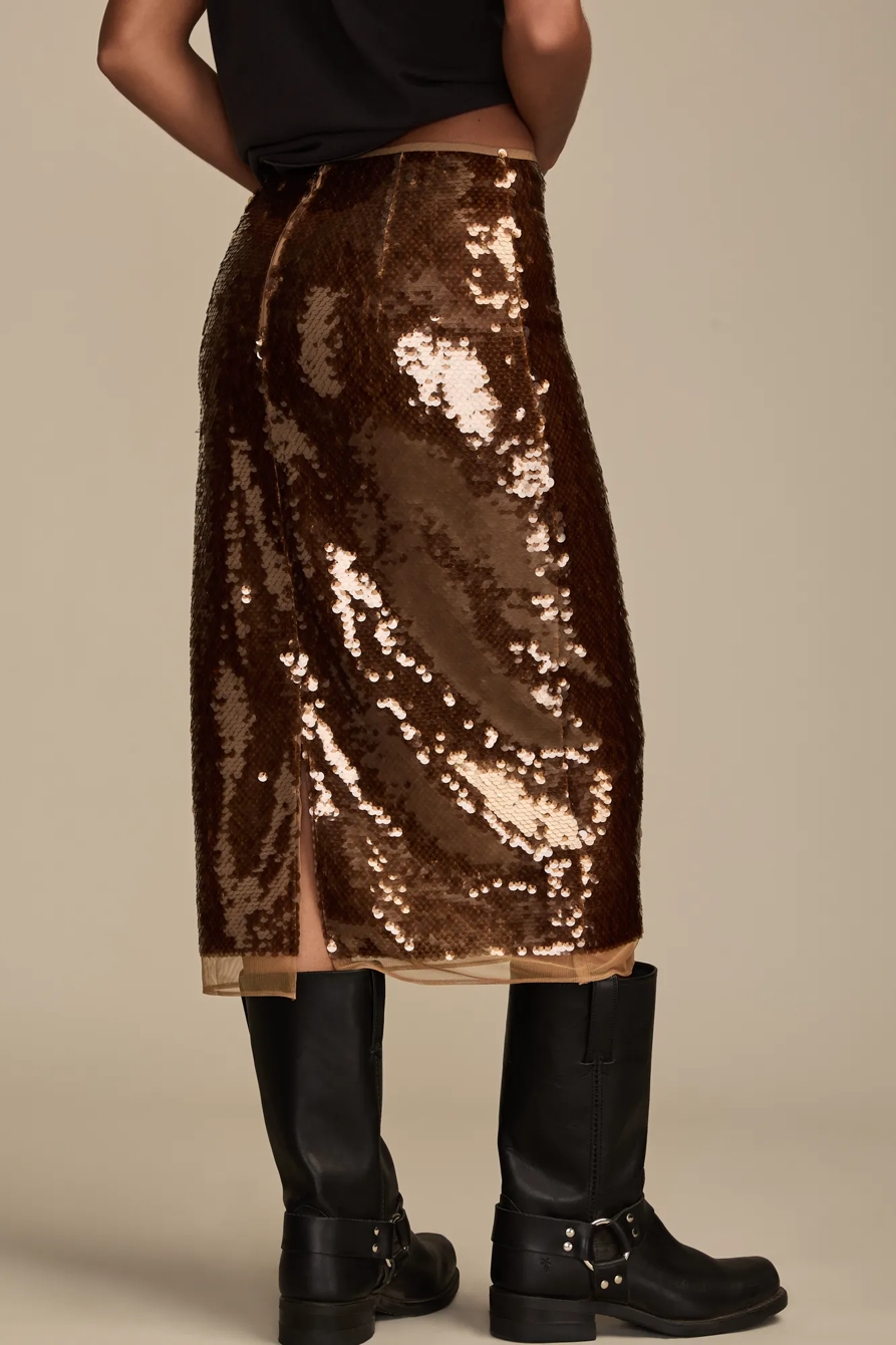 SEQUIN MIDI SKIRT, image 3