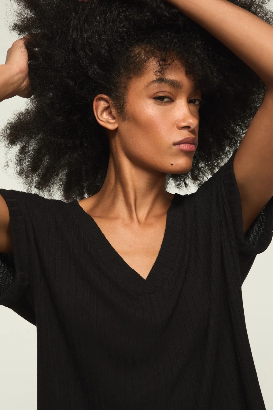 CLOUD DOLMAN V-NECK TEE, image 2