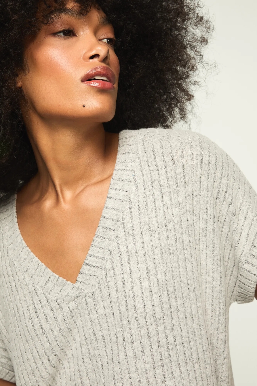 CLOUD DOLMAN V-NECK TEE, image 5