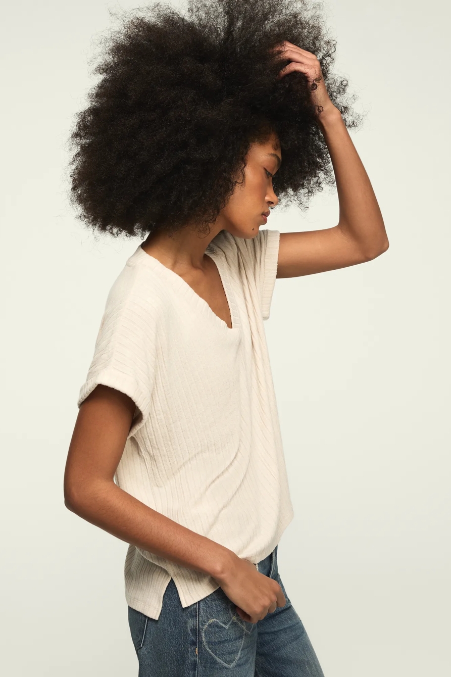 CLOUD DOLMAN V-NECK TEE, image 4