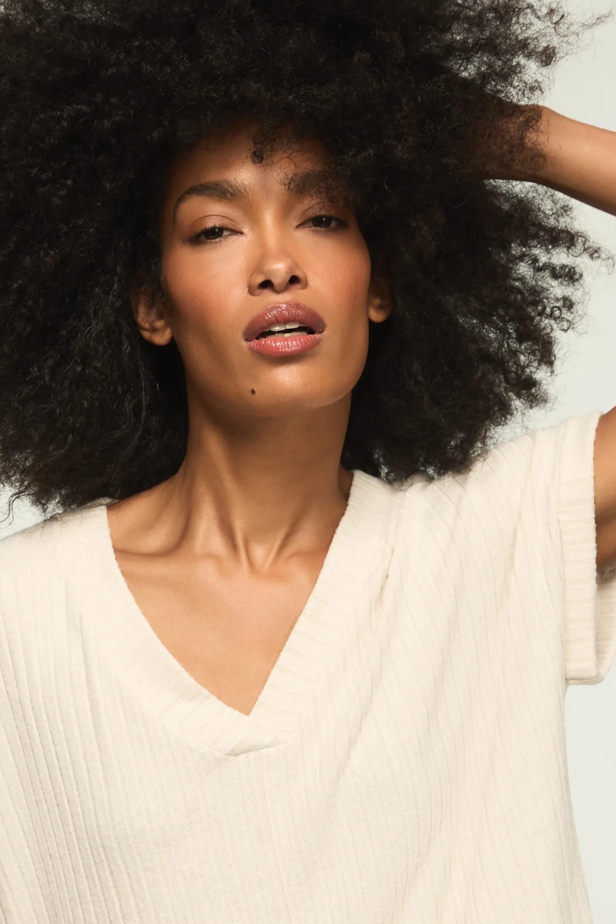 CLOUD DOLMAN V-NECK TEE, image 5