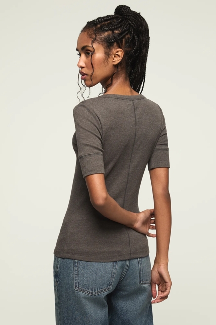 RIBBED HENLEY TEE, image 3