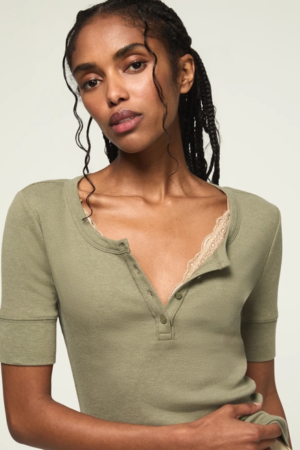 RIBBED HENLEY TEE, image 2