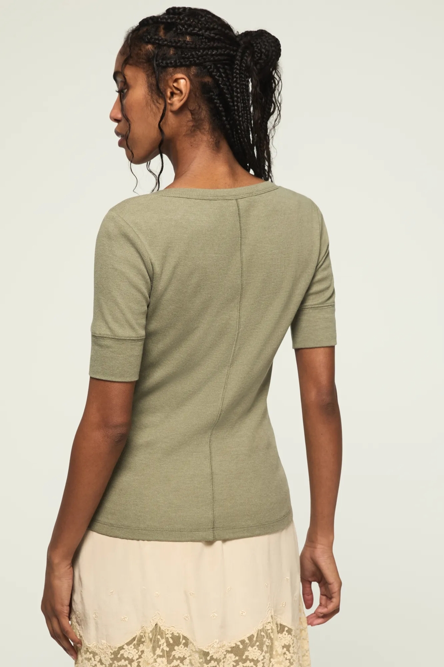 RIBBED HENLEY TEE, image 3