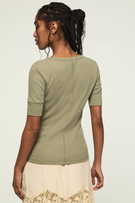 RIBBED HENLEY TEE, image 3