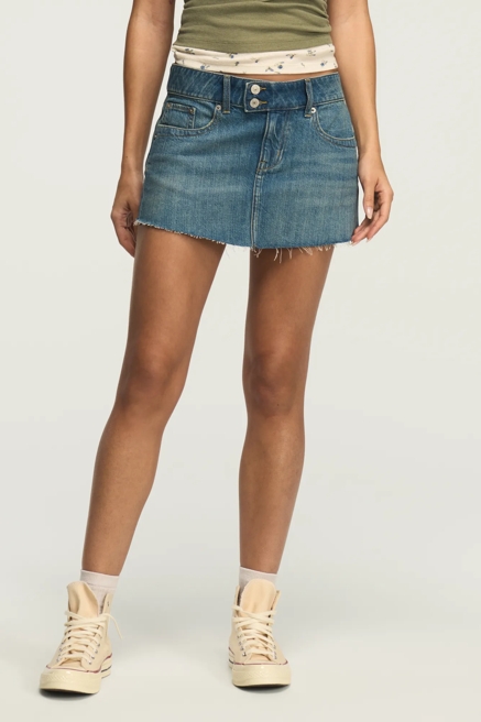 DENIM MICRO MINI SKIRT, image 2