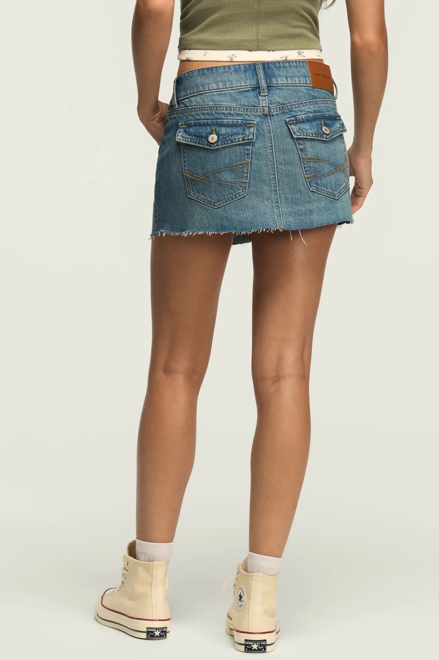 DENIM MICRO MINI SKIRT, image 3