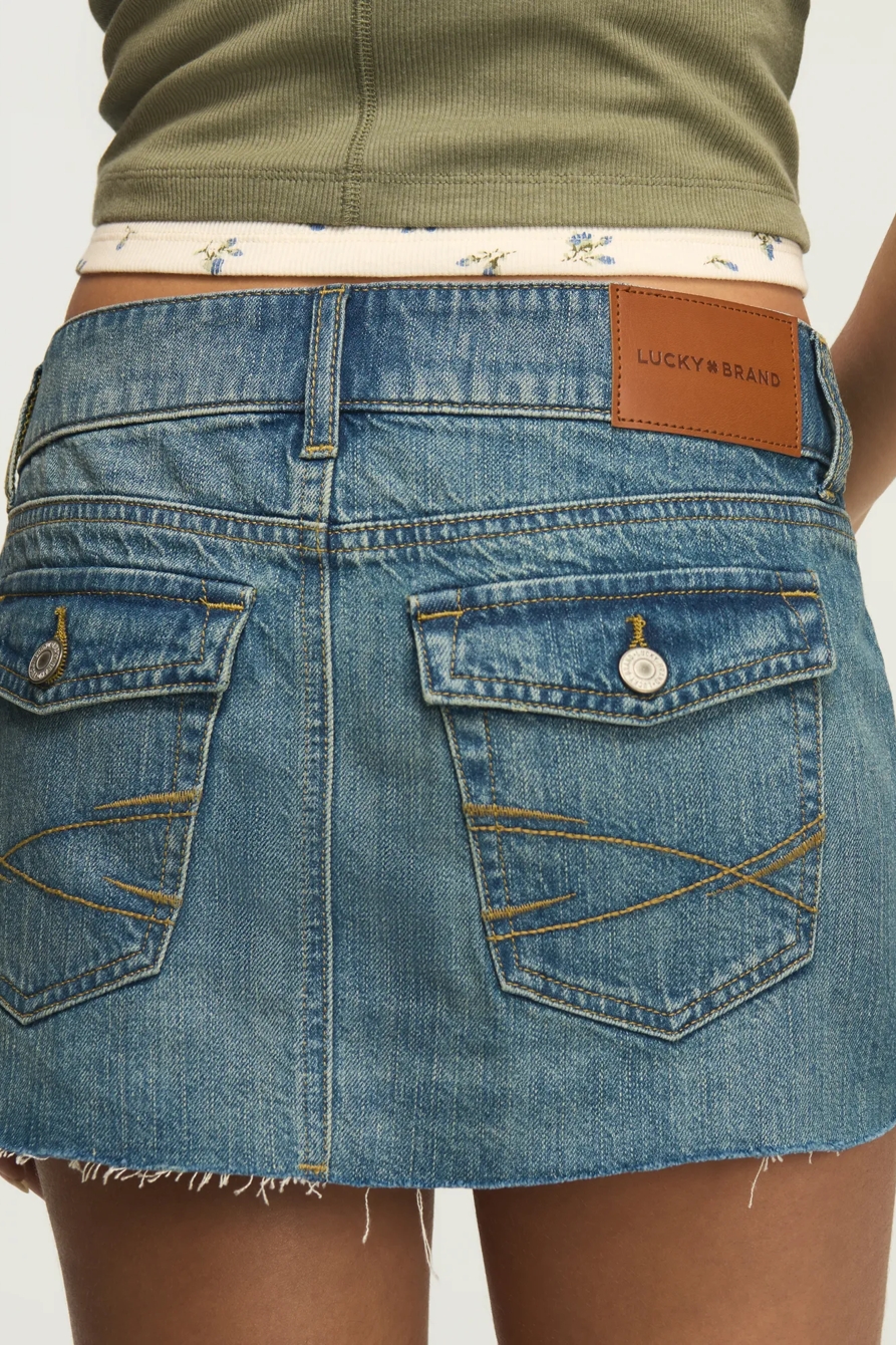 DENIM MICRO MINI SKIRT, image 4