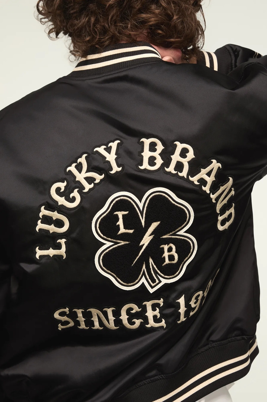 LUCKY SATIN VARSITY JACKET, image 3