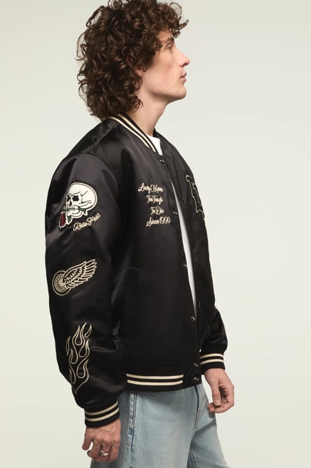 LUCKY SATIN VARSITY JACKET, image 4
