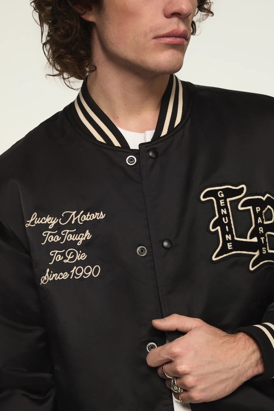 LUCKY SATIN VARSITY JACKET, image 6
