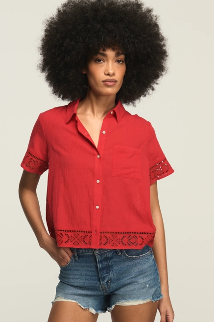 CUTWORK CAMP SHIRT, image 1