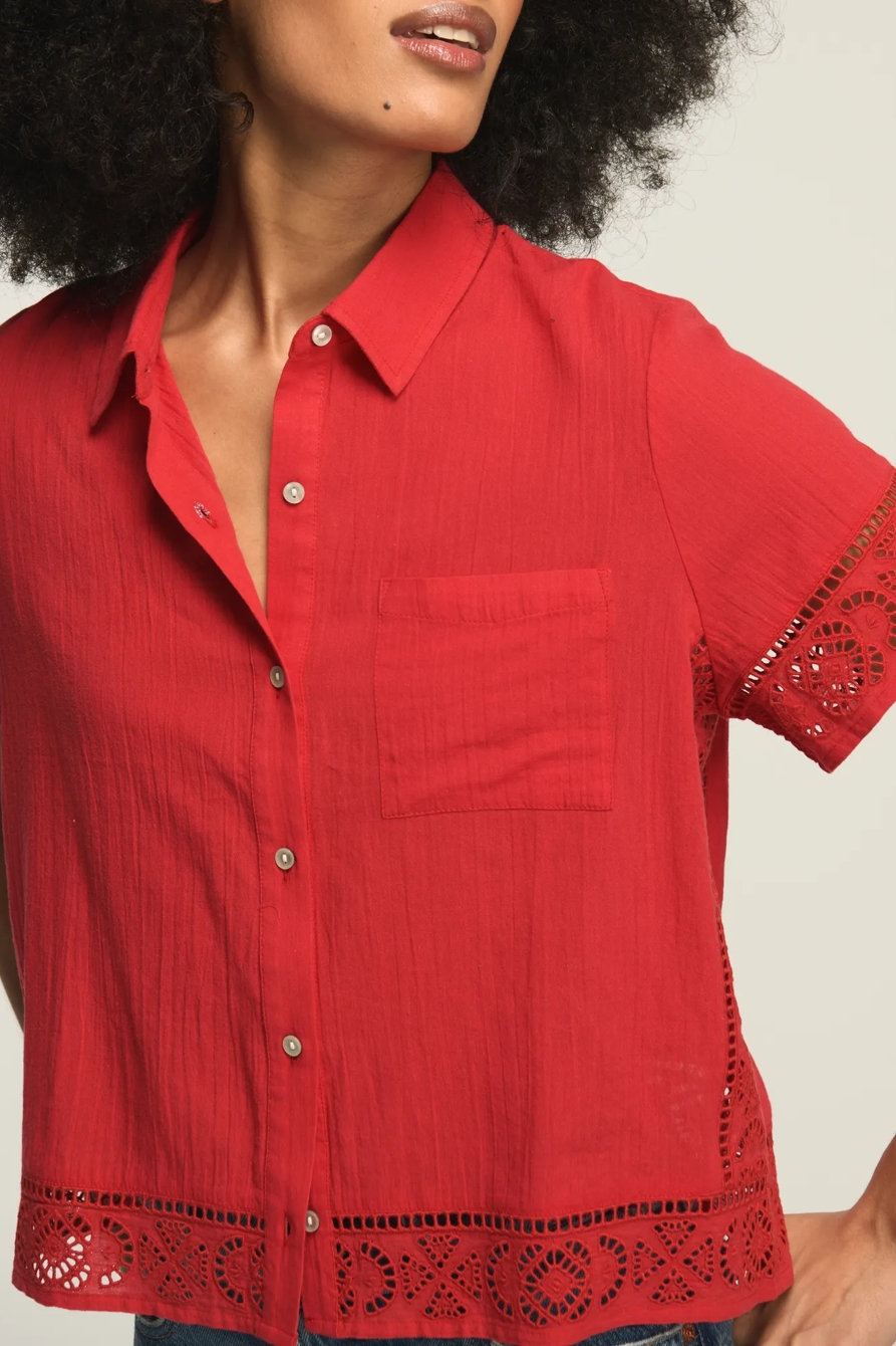 CUTWORK CAMP SHIRT, image 2