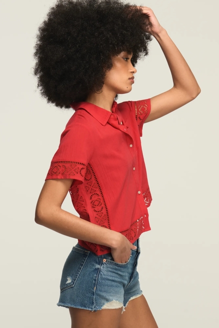 CUTWORK CAMP SHIRT, image 4