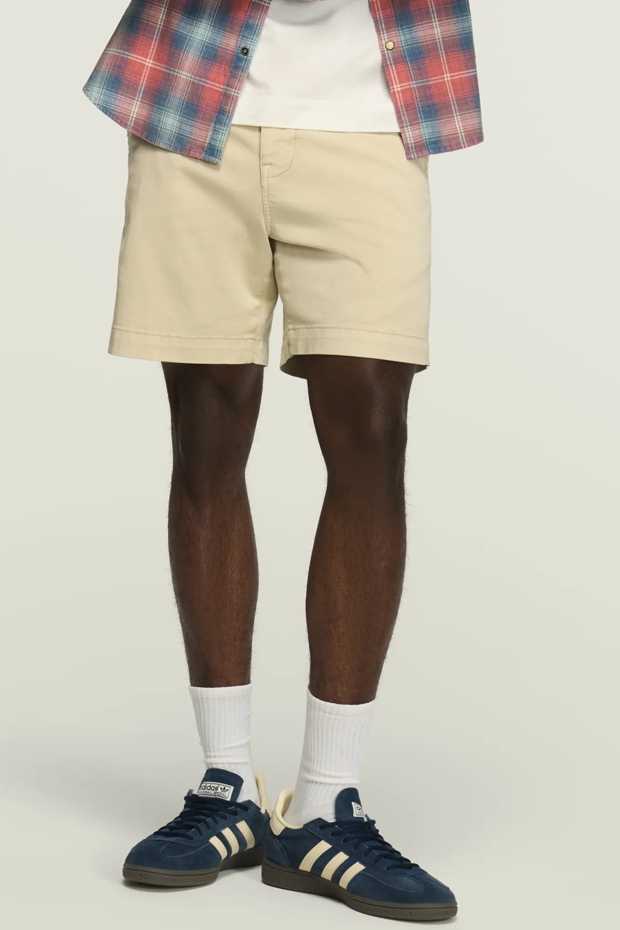 7" STRETCH TWILL FLAT FRONT SHORTS- CLOVER", image 1