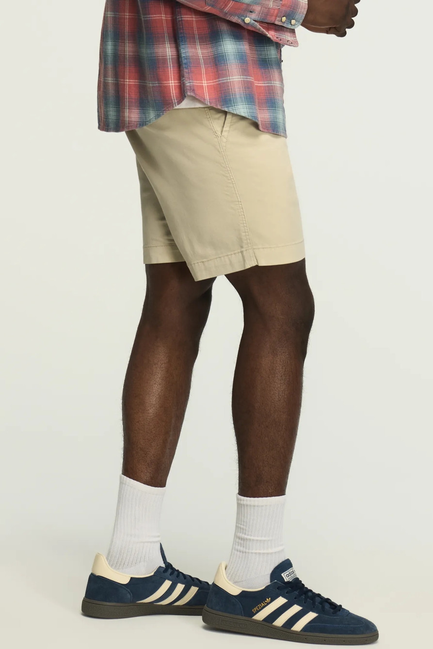 7" STRETCH TWILL FLAT FRONT SHORTS- CLOVER", image 4