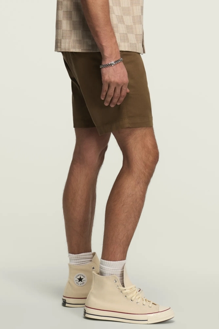 7" STRETCH TWILL FLAT FRONT SHORTS- CLOVER", image 4