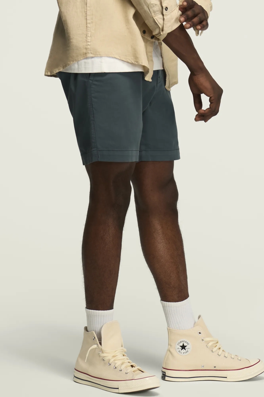 7" STRETCH TWILL FLAT FRONT SHORTS- CLOVER", image 4