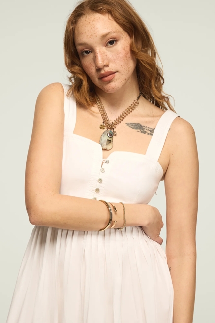 POPLIN PINTUCK MAXI DRESS, image 2