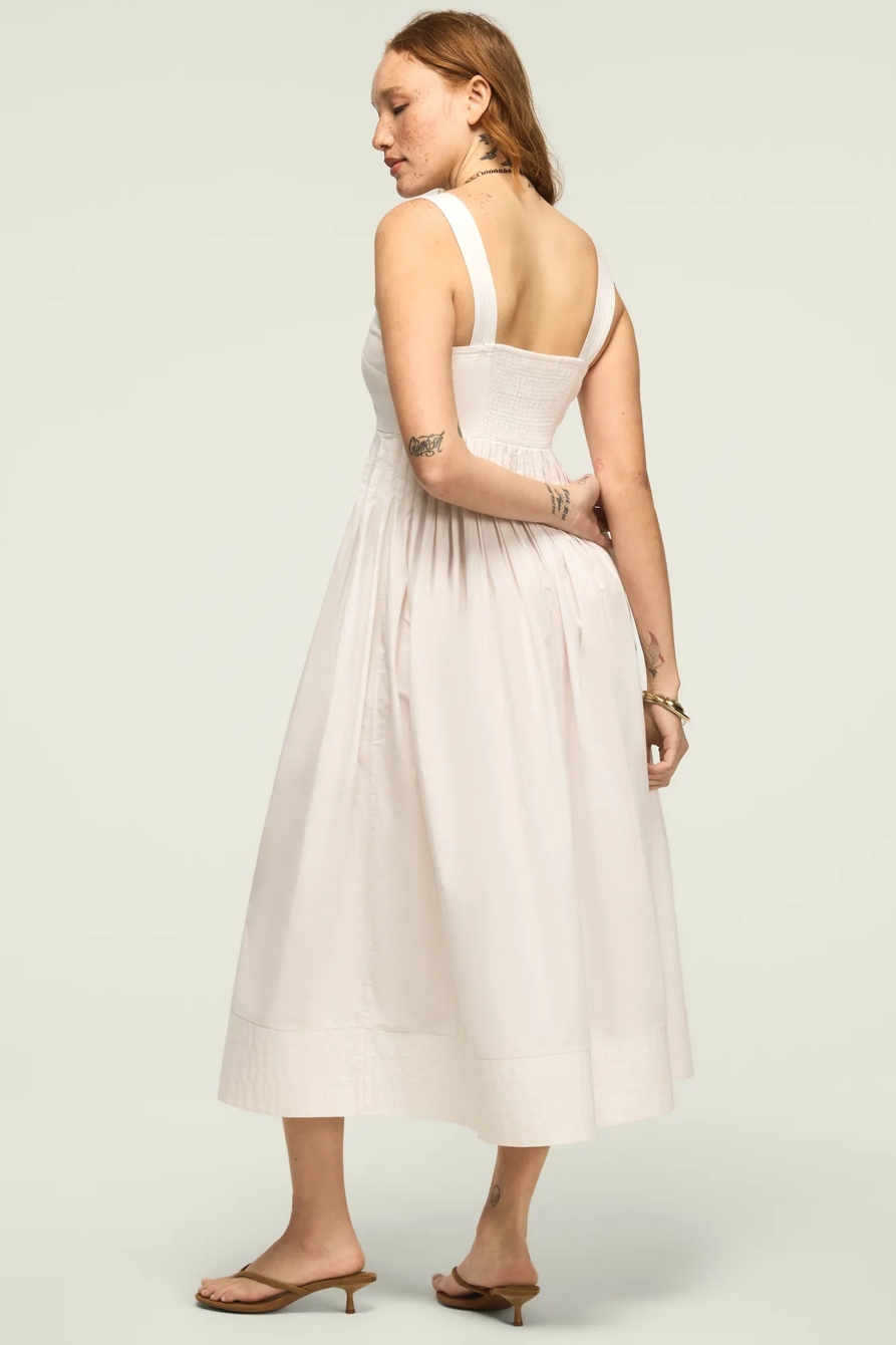 POPLIN PINTUCK MAXI DRESS, image 3