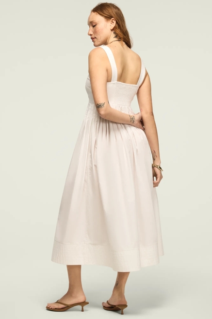 POPLIN PINTUCK MAXI DRESS, image 3