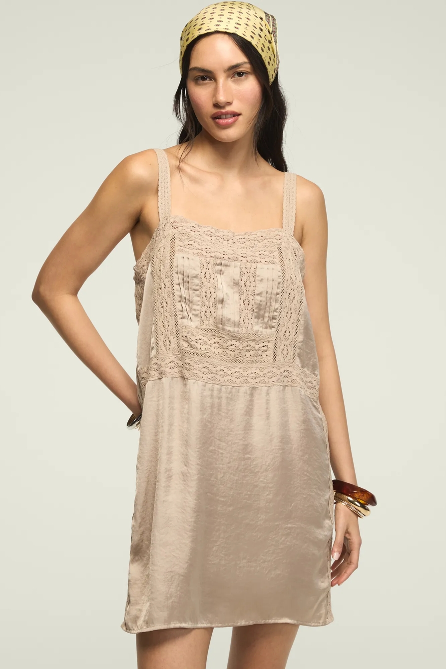 LACE SLIP MINI DRESS, image 2
